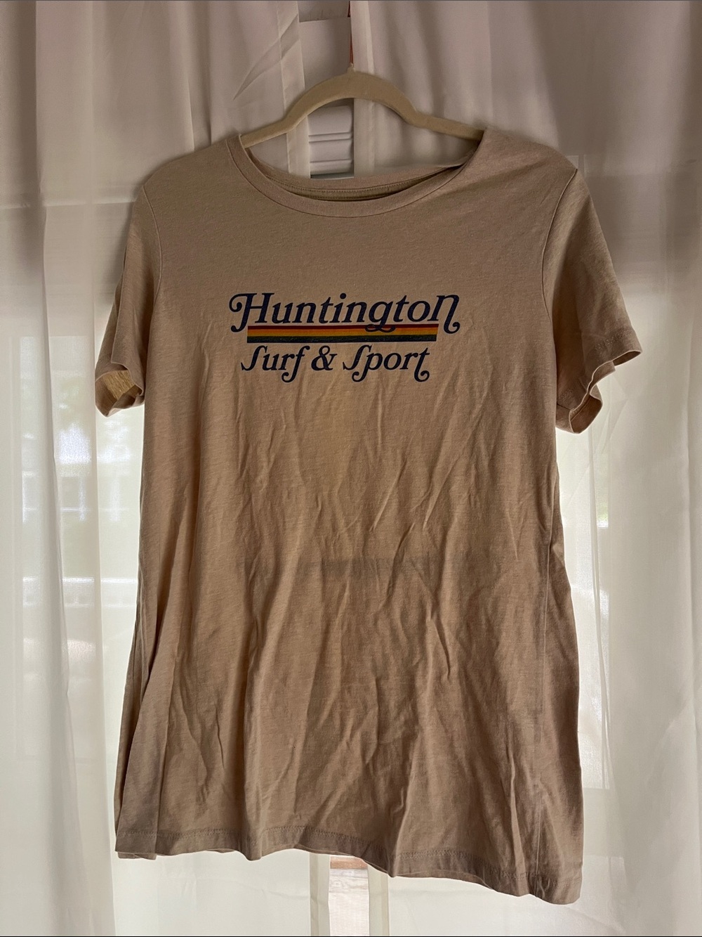 Neutral Beige Crewneck Tee